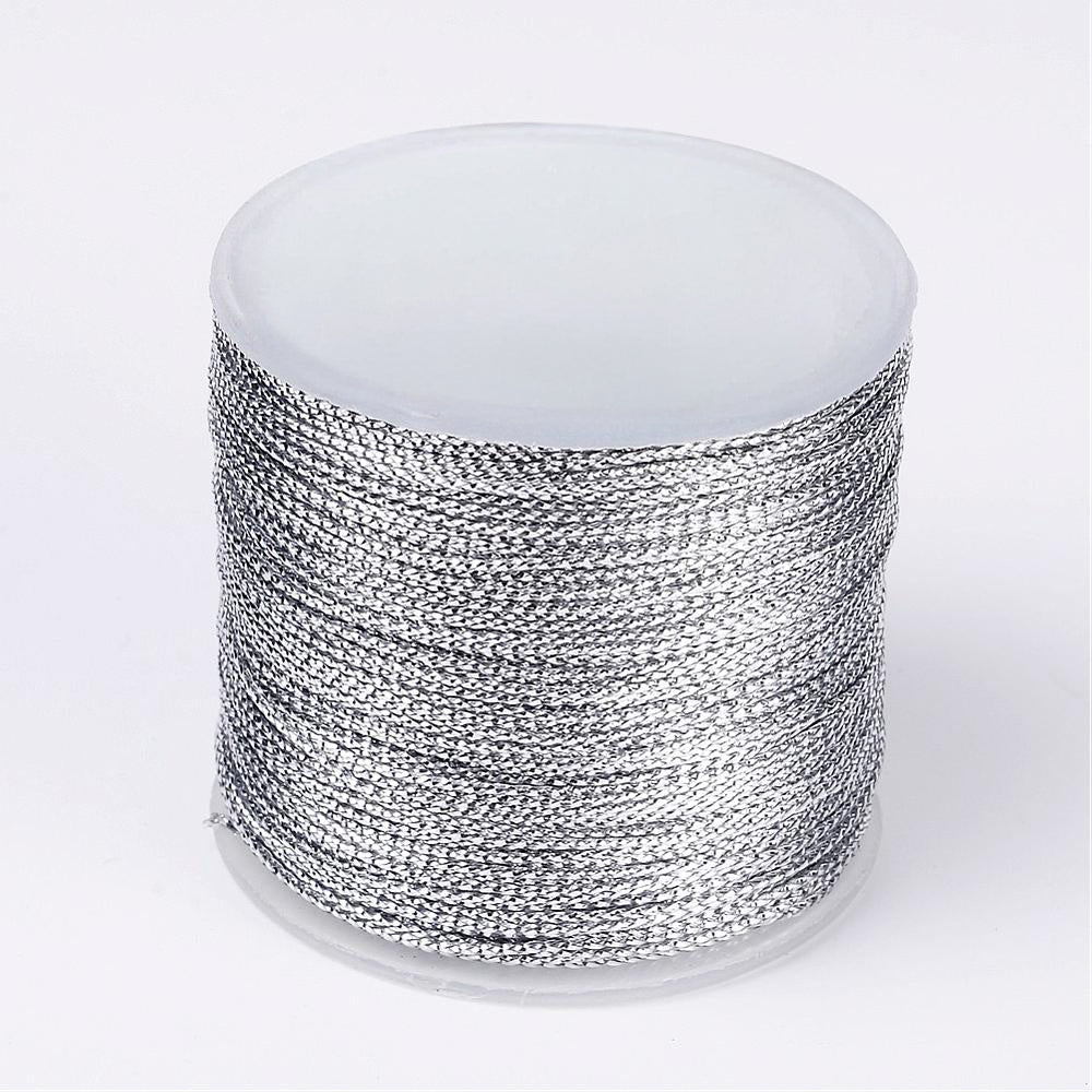 Smyckestråd broderitråd metallictråd silver 0,8 mm, 1 rulle (100 m)