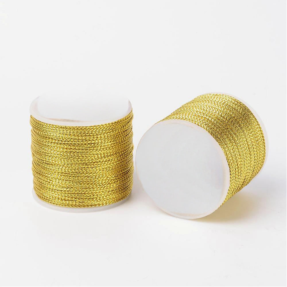 Smyckestråd broderitråd metallictråd guld 0,8 mm, 1 rulle (100 m)
