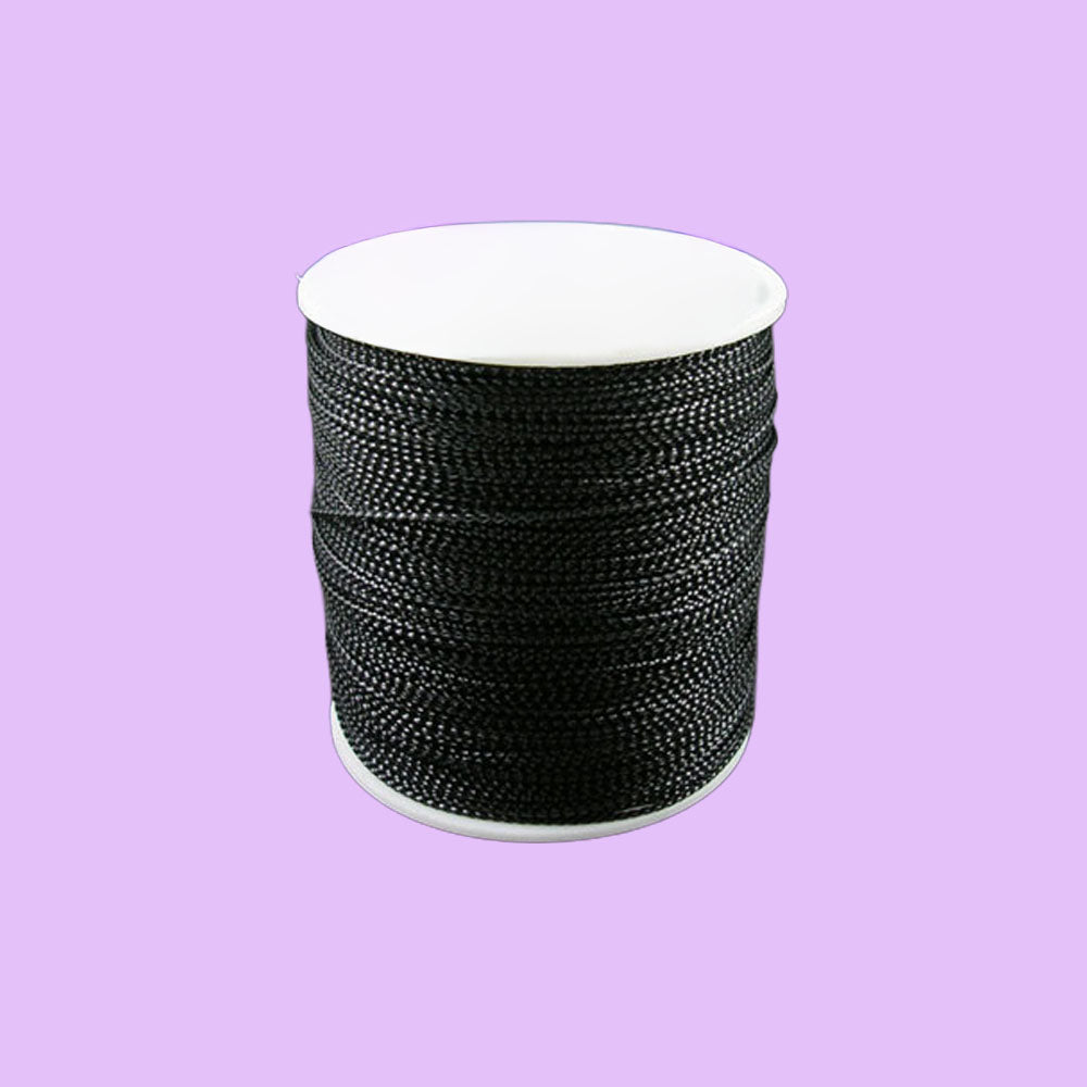 Smyckestråd broderitråd metallictråd svart 0,8 mm, 1 rulle (100 m)
