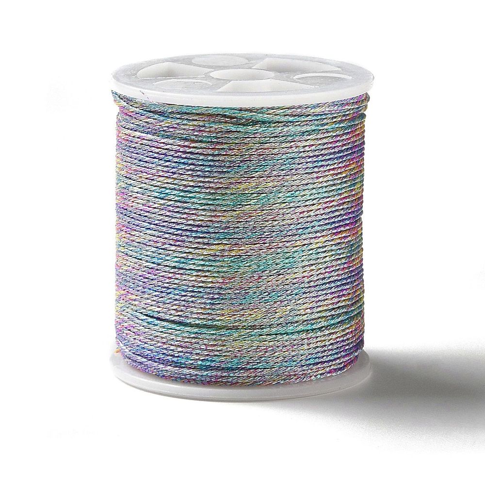 Smyckestråd broderitråd metallictråd rainbow 0,6 mm, 1 rulle (17 m)