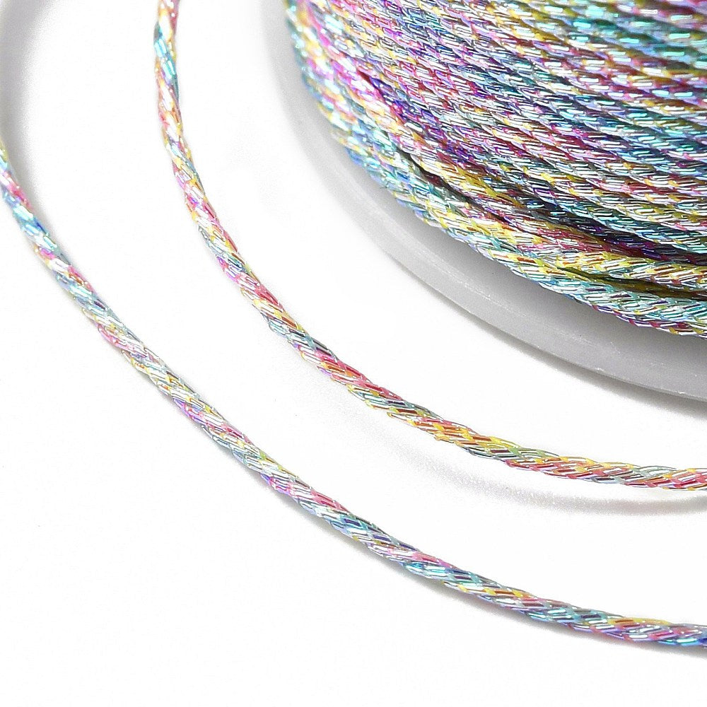 Smyckestråd broderitråd metallictråd rainbow 0,6 mm, 1 rulle (17 m)