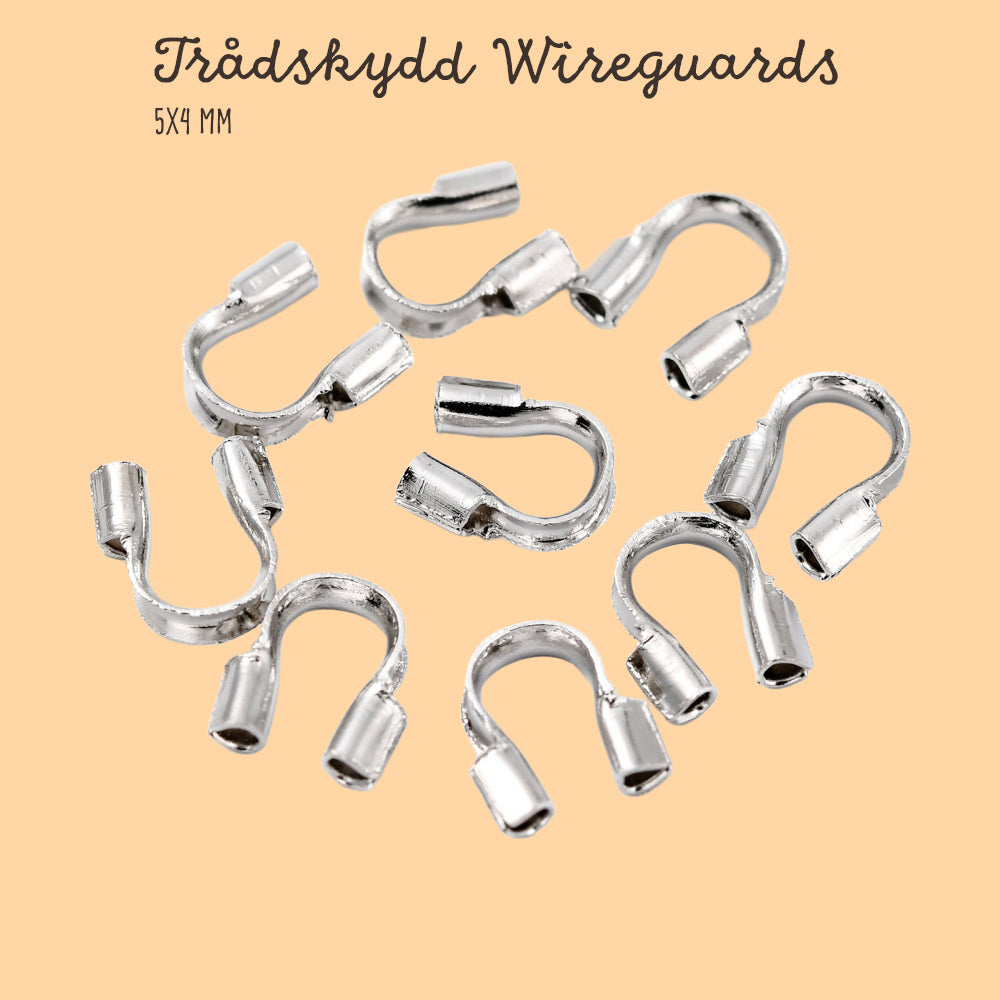 Wire Guardians 5x4mm Trådskydd Platinapläterade Nickelfria, 50-pack