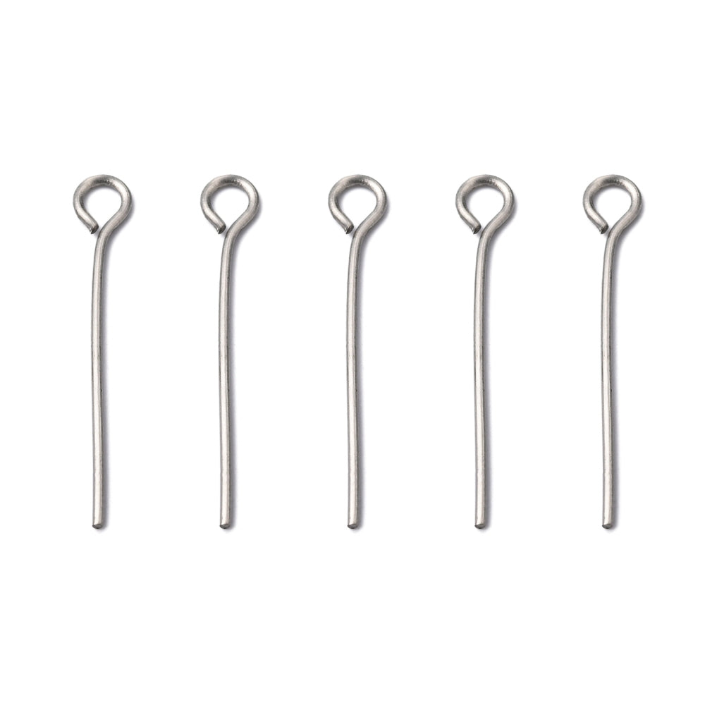 Öglepinnar 20x0,6 mm i 304 Rostfritt Stål, 100-pack