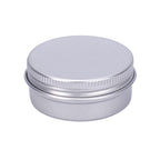 Aluminiumburkar 20ml Platinumfärgade 3,9x2cm med skruvlock, 2-pack