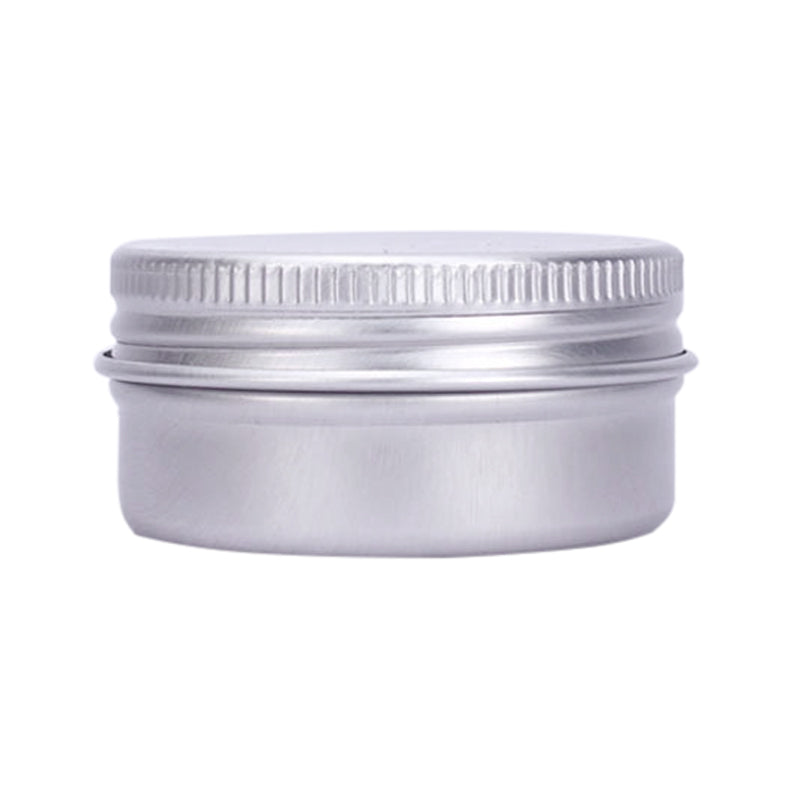 Aluminiumburkar 20ml Platinumfärgade 3,9x2cm med skruvlock, 2-pack