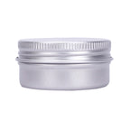 Aluminiumburkar 20ml Platinumfärgade 3,9x2cm med skruvlock, 2-pack