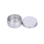 Aluminiumburkar 20ml Platinumfärgade 3,9x2cm med skruvlock, 2-pack