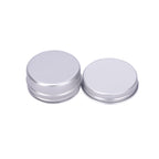 Aluminiumburkar 20ml Platinumfärgade 3,9x2cm med skruvlock, 2-pack