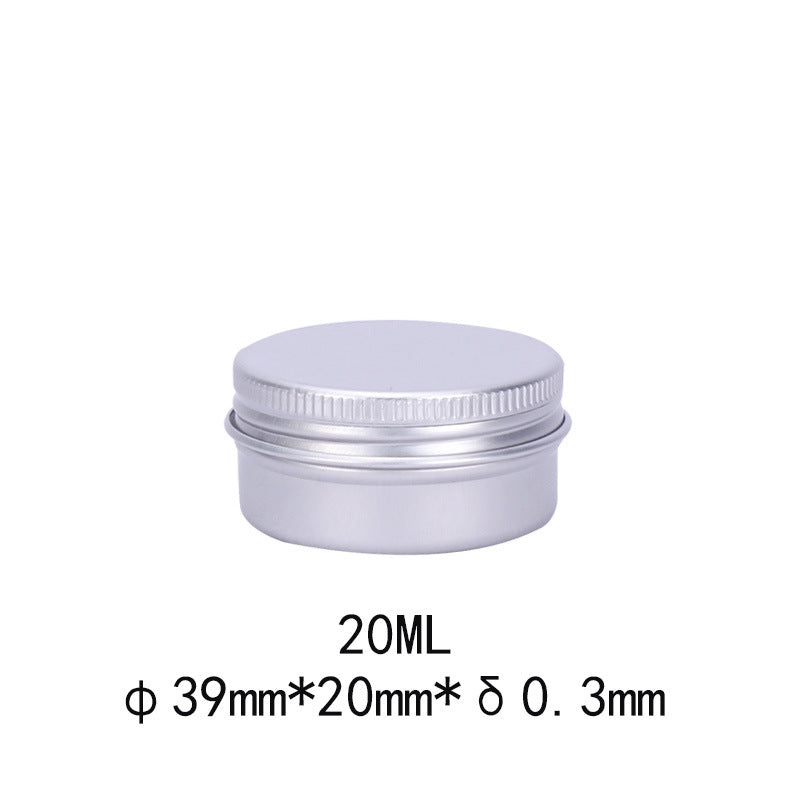 Aluminiumburkar 20ml Platinumfärgade 3,9x2cm med skruvlock, 2-pack