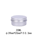 Aluminiumburkar 20ml Platinumfärgade 3,9x2cm med skruvlock, 2-pack