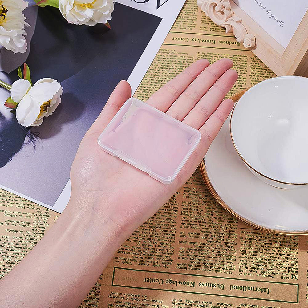 Plastboxar Smyckesaskar 6,7x5,2x1,2 cm Klara Transparenta, 2-pack