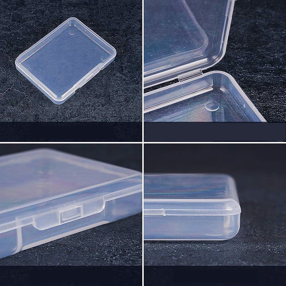 Plastboxar Smyckesaskar 6,7x5,2x1,2 cm Klara Transparenta, 2-pack