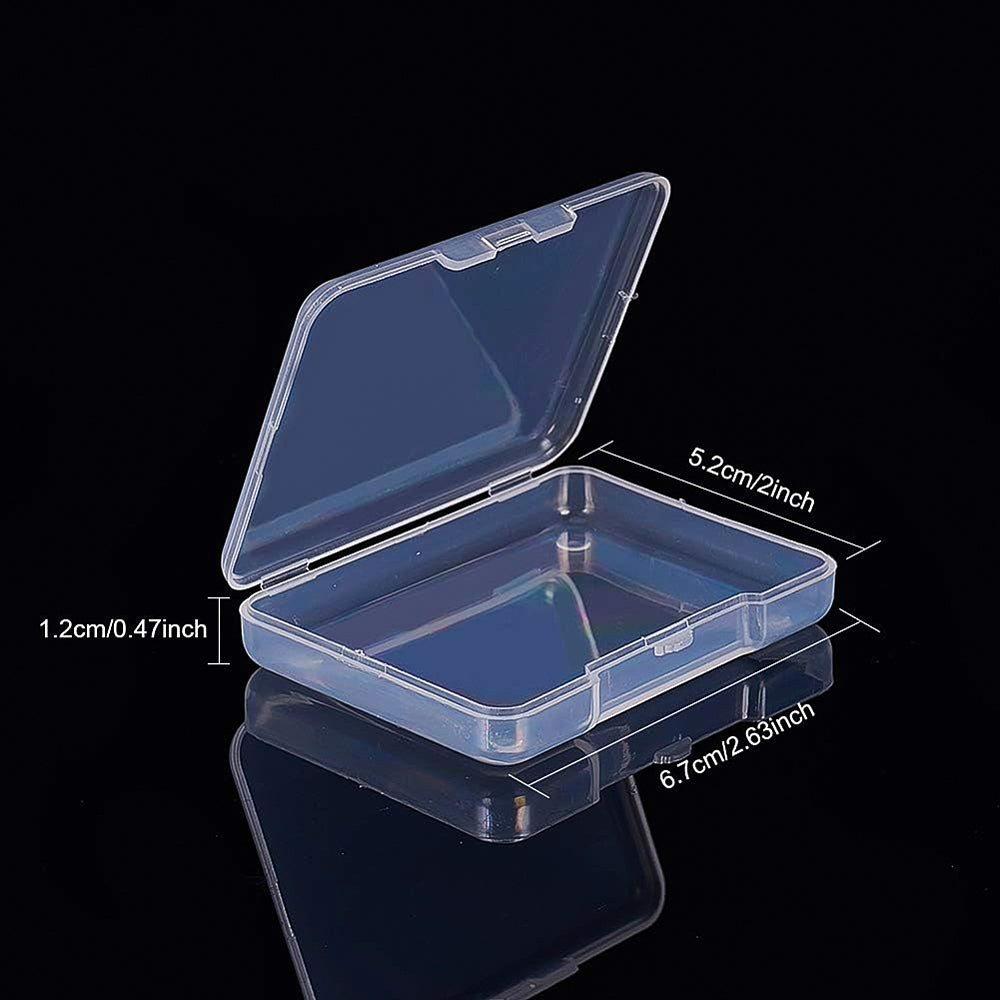 Plastboxar Smyckesaskar 6,7x5,2x1,2 cm Klara Transparenta, 2-pack