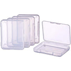 Plastboxar Smyckesaskar 6,7x5,2x1,2 cm Klara Transparenta, 2-pack