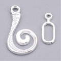 S-kroklås 25,5x13,5mm Silverpläterade, 4-pack