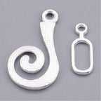 S-kroklås 25,5x13,5mm Silverpläterade, 4-pack