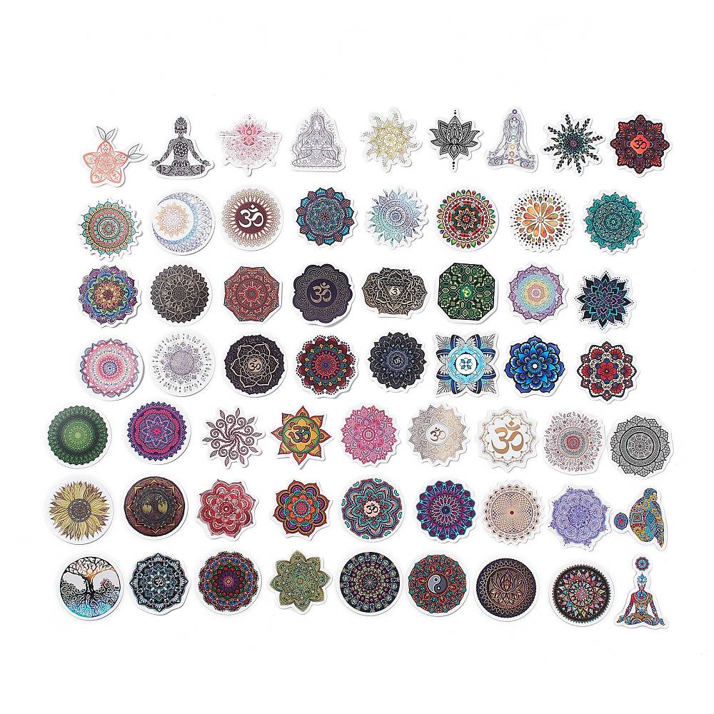 Klistermärken Stickers med Yogatema, 1 set (60 st)