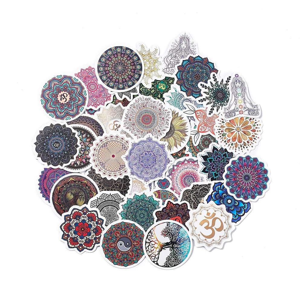 Klistermärken Stickers med Yogatema, 1 set (60 st)