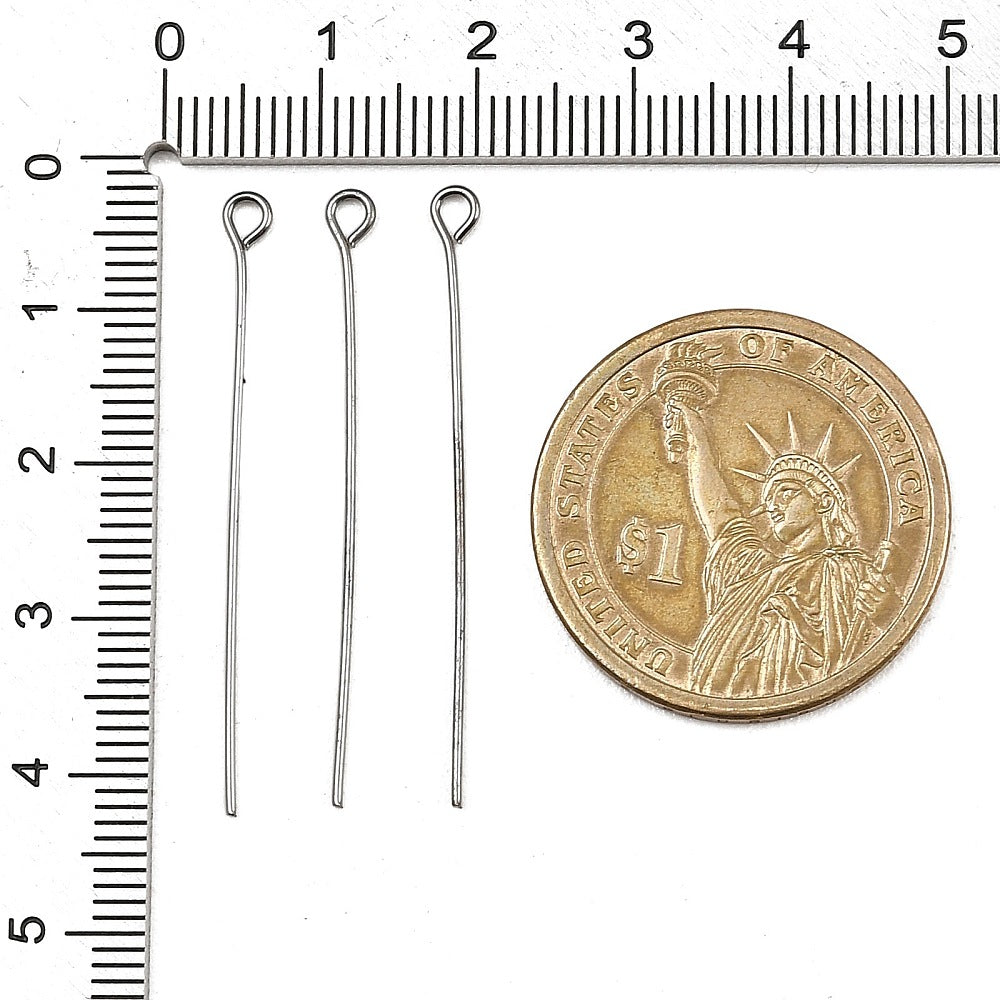 Öglepinnar 40x0,7mm i Järn Gunmetal, 100-pack