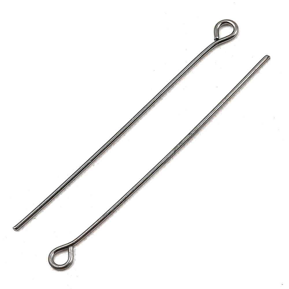 Öglepinnar 40x0,7mm i Järn Gunmetal, 100-pack