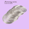 Memory Wire Armband 0,6mm Platinumfärgad Stål Nickelfri, 100 varv