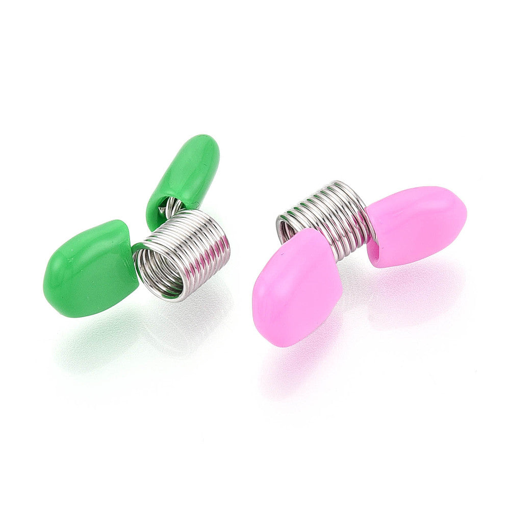 Pärlstoppare i järn med silikonhandtag 34x12x17mm, 4-pack