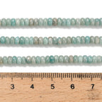 Amazonit rondeller 4x1,5mm små naturliga ädelstenar, 1 sträng (38cm)