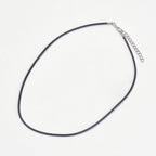 Halsband Kords 43cm Svart läderimitation 2mm tjock, 5-pack
