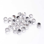 Cabochons Rund Facetterad 10mm med 4mm bricka Klar färg, 2st