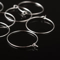 Creolörhängen Hoops 25mm Silverpläterad Mässing Nickelfria, 10-pack