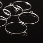 Creolörhängen Hoops 25mm Silverpläterad Mässing Nickelfria, 10-pack