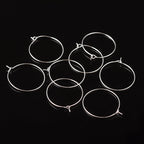 Creolörhängen Hoops 25mm Silverpläterad Mässing Nickelfria, 10-pack