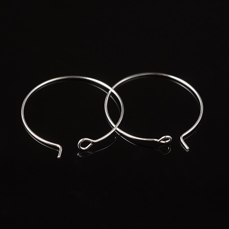 Creolörhängen Hoops 25mm Silverpläterad Mässing Nickelfria, 10-pack