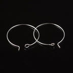 Creolörhängen Hoops 25mm Silverpläterad Mässing Nickelfria, 10-pack