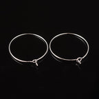 Creolörhängen Hoops 25mm Silverpläterad Mässing Nickelfria, 10-pack
