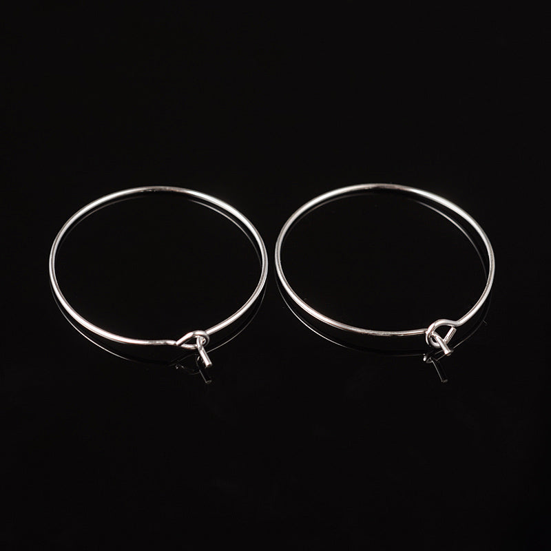 Creolörhängen Hoops 25mm Silverpläterad Mässing Nickelfria, 10-pack