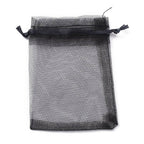 Organzapåsar 12x9cm Svart, 10-pack