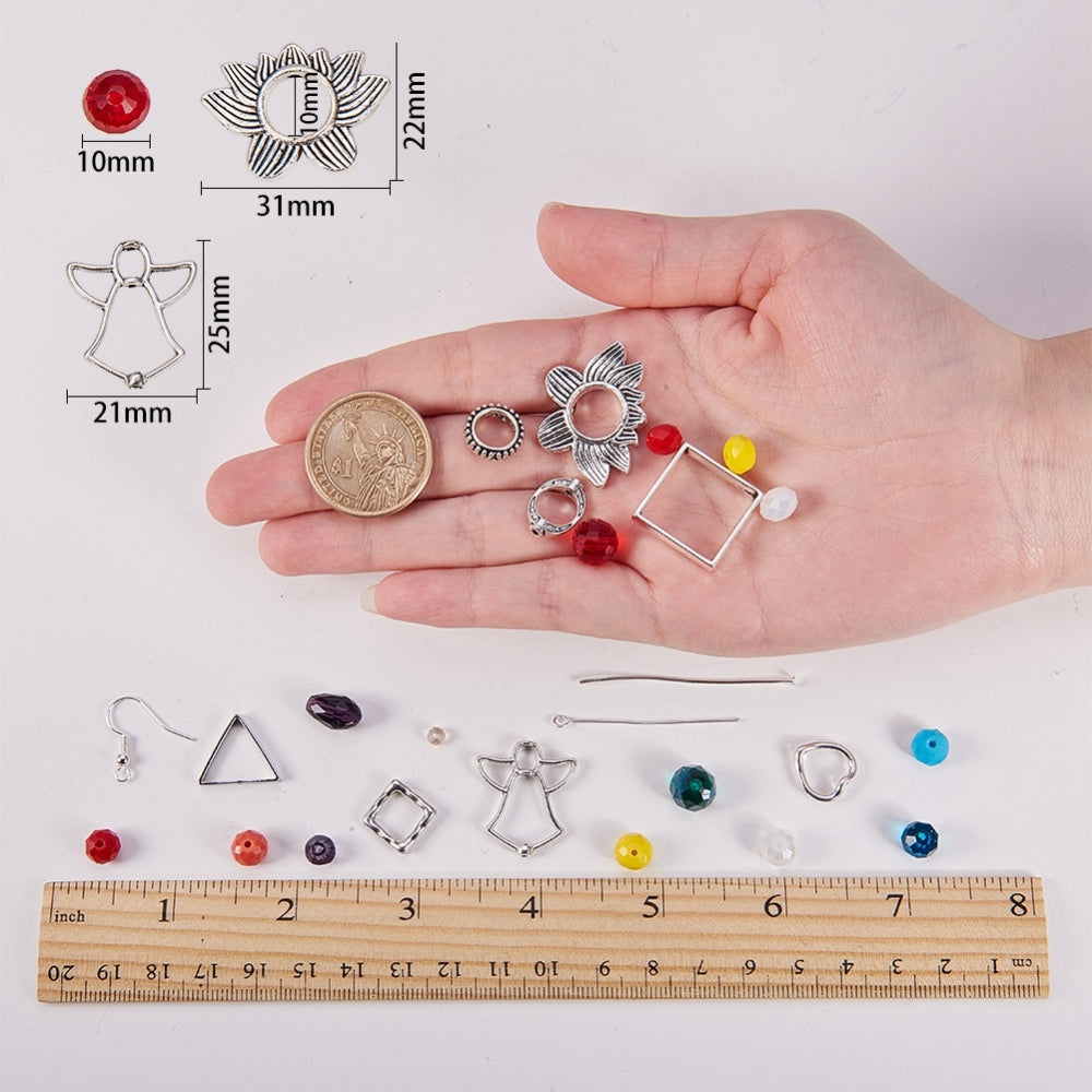 Smyckespaket Örhängestillverkning Antiksilver, 1 Box med 250 delar