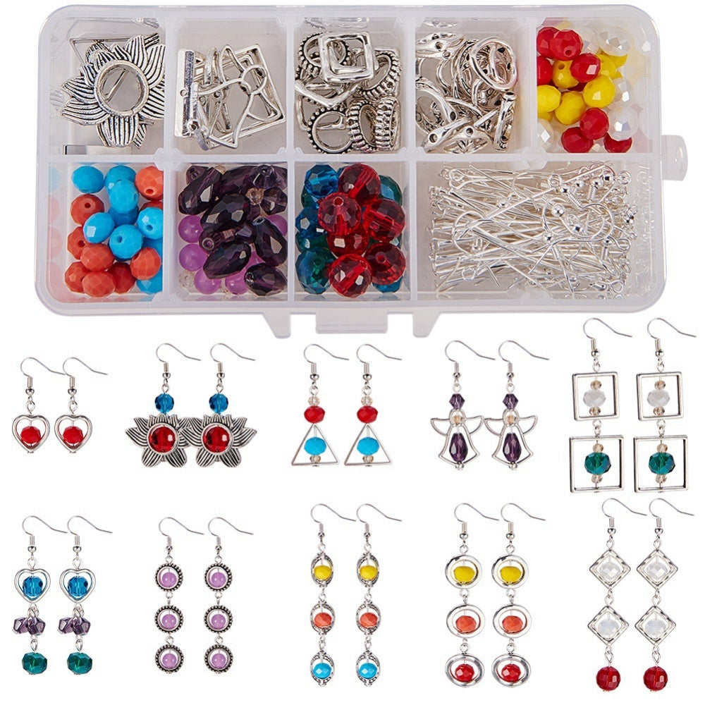 Smyckespaket Örhängestillverkning Antiksilver, 1 Box med 250 delar