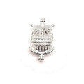 Ugglemedaljong Berlock Hänge Charm 17x18mm Silverpläterad, 1st