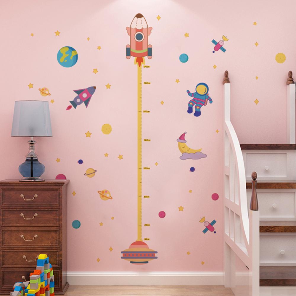 Mätlinjal Väggdekoration 177x126cm Rymdtema Klistermärken, 1 set