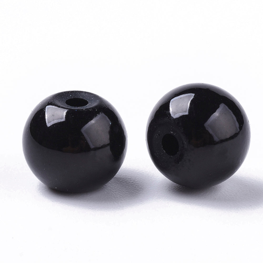 Vaxade Glaspärlor 8mm Mixade färger, 200-pack