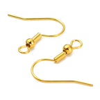 Örhängeskrokar Fiskkrokar Stålkrokar 20x20mm 18K Guldpläterade Nickelfria, 10-pack