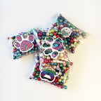 Vaxade Glaspärlor 8mm Mixade färger, 200-pack