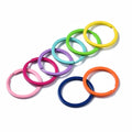 Järnnyckelringar 30mm  Spraymålade Mixade färger Slumpade, 5-pack