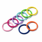 Järnnyckelringar 30mm  Spraymålade Mixade färger Slumpade, 5-pack