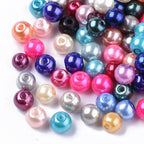 Vaxade Glaspärlor 6mm Mixade slumpade färger, 200-pack