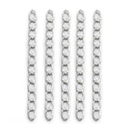 Kedjeförlängare ca 70mm Silverpläterade, 5st