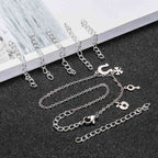 Kedjeförlängare ca 70mm Silverpläterade, 5st