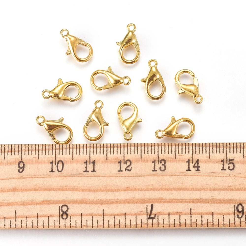 Hummerklolås Karbinhakar 12x6mm Mixade Metallpläteringar, 25-pack
